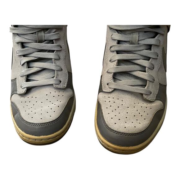 Nike Dunk Sky High Hi Hidden Wedge Suede Sneaker Women's US 8 Gray 528899-005 - Picture 4 of 12